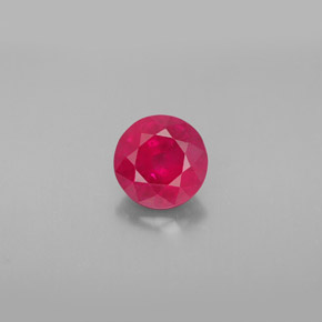 1.61 ct Red Ruby Gemstone, Ruby Gem in Round Facet Shape for Sale.