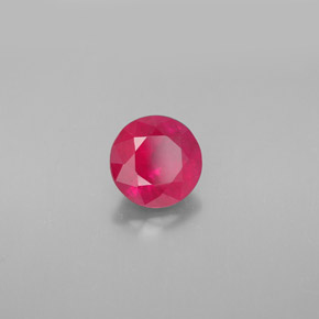 1.61 ct Red Ruby Stone, Natural Ruby in Round Facet Shape for Sale