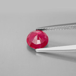 Ruby Gemstone in 7 mm (calibrated) Size for Sale, Ruby Stone in Pink Red Color