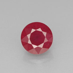 2.26 ct Red Ruby Gemstone, Ruby Gem in Round Facet Shape for Sale.