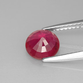 Ruby Gemstone in 7 mm (calibrated) Size for Sale, Ruby Stone in Pink Red Color