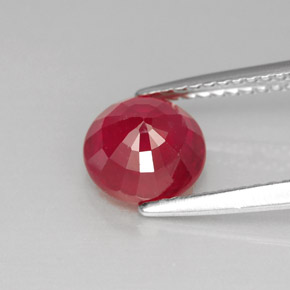 Ruby Gemstone in 7 mm (calibrated) Size for Sale, Ruby Stone in Pink Red Color