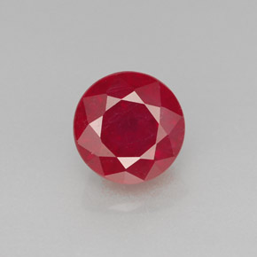 2.16 ct Red Ruby Gemstone, Ruby Gem in Round Facet Shape for Sale.