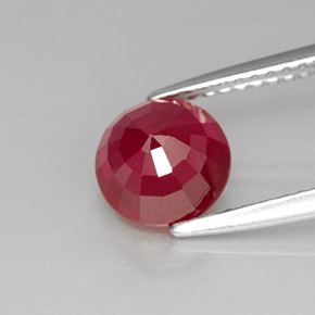 Ruby Gemstone in 7 mm (calibrated) Size for Sale, Ruby Stone in Pink Red Color