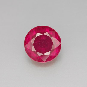 2.03 ct Red Ruby Gemstone, Ruby Gem in Round Facet Shape for Sale.