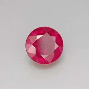 2.03 ct Red Ruby Stone, Natural Ruby in Round Facet Shape for Sale