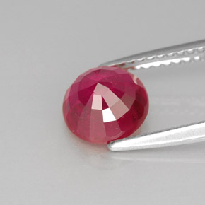 Ruby Gemstone in 7 mm (calibrated) Size for Sale, Ruby Stone in Pink Red Color