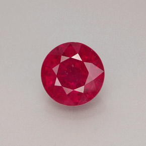 1.91 ct Red Ruby Gemstone, Ruby Gem in Round Facet Shape for Sale.