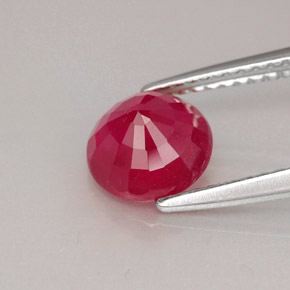 Ruby Gemstone in 7 mm (calibrated) Size for Sale, Ruby Stone in Pink Red Color