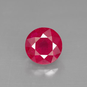 1.88 ct Red Ruby Gemstone, Ruby Gem in Round Facet Shape for Sale.