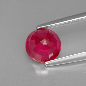Ruby Gemstone in 7 mm (calibrated) Size for Sale, Ruby Stone in Pink Red Color