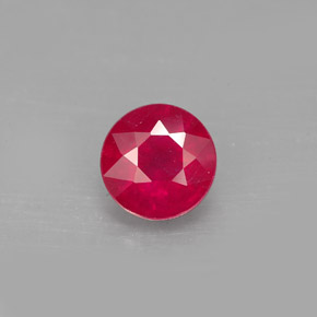 1.73 ct Red Ruby Gemstone, Ruby Gem in Round Facet Shape for Sale.