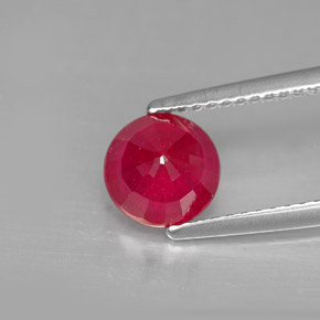 Ruby Gemstone in 7 mm (calibrated) Size for Sale, Ruby Stone in Pink Red Color