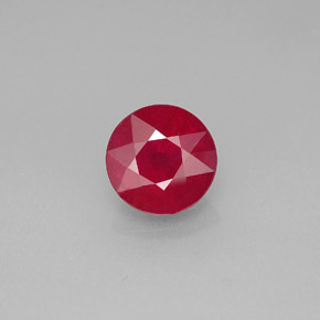 1.92 ct Red Ruby Gemstone, Ruby Gem in Round Facet Shape for Sale.