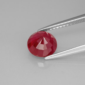 Ruby Gemstone in 7 mm (calibrated) Size for Sale, Ruby Stone in Pink Red Color