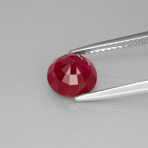 Ruby Gemstone in 7 mm (calibrated) Size for Sale, Ruby Stone in Pink Red Color