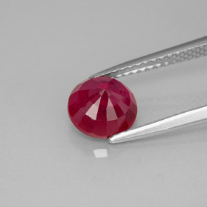 Ruby Gemstone in 7 mm (calibrated) Size for Sale, Ruby Stone in Pink Red Color