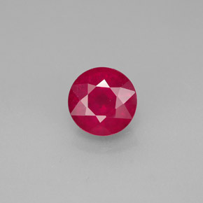1.93 ct Red Ruby Gemstone, Ruby Gem in Round Facet Shape for Sale.