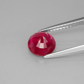 Ruby Gemstone in 7 mm (calibrated) Size for Sale, Ruby Stone in Pink Red Color
