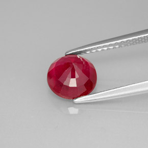 Ruby Gemstone in 7 mm (calibrated) Size for Sale, Ruby Stone in Pink Red Color