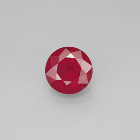 1.87 ct Red Ruby Gemstone, Ruby Gem in Round Facet Shape for Sale.