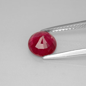 Ruby Gemstone in 7 mm (calibrated) Size for Sale, Ruby Stone in Pink Red Color