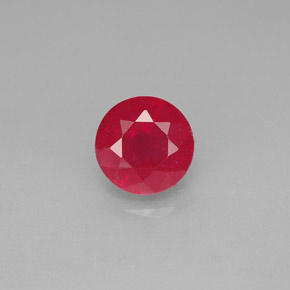 2.15 ct Red Ruby Gemstone, Ruby Gem in Round Facet Shape for Sale.