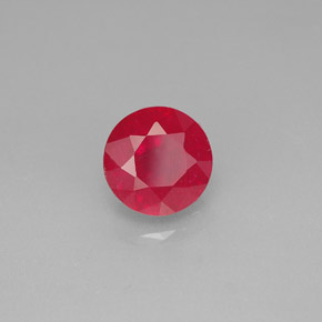 2.15 ct Red Ruby Stone, Natural Ruby in Round Facet Shape for Sale