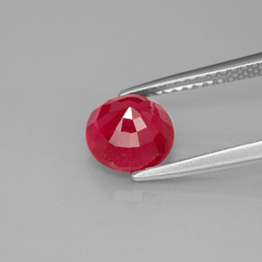 Ruby Gemstone in 7 mm (calibrated) Size for Sale, Ruby Stone in Pink Red Color