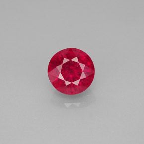 1.84 ct Red Ruby Gemstone, Ruby Gem in Round Facet Shape for Sale.