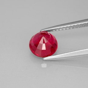 Ruby Gemstone in 7 mm (calibrated) Size for Sale, Ruby Stone in Pink Red Color