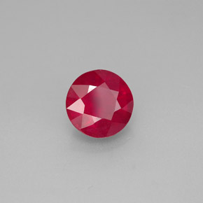 1.93 ct Red Ruby Stone, Natural Ruby in Round Facet Shape for Sale