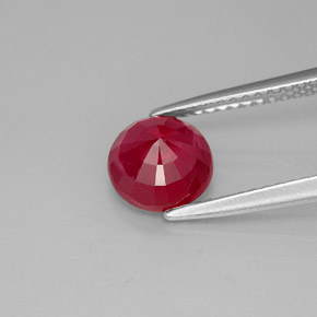 Ruby Gemstone in 7 mm (calibrated) Size for Sale, Ruby Stone in Pink Red Color