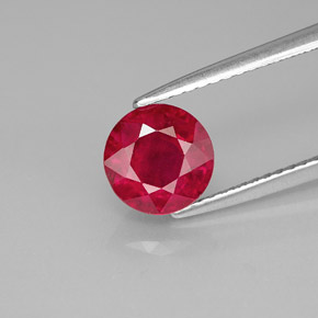 1.79 ct Red Ruby Gemstone, Ruby Gem in Round Facet Shape for Sale.