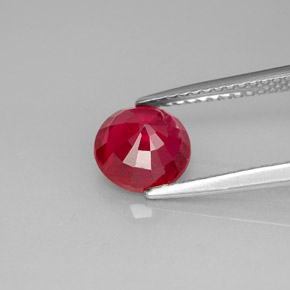 Ruby Gemstone in 7 mm (calibrated) Size for Sale, Ruby Stone in Pink Red Color