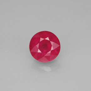 1.93 ct Red Ruby Gemstone, Ruby Gem in Round Facet Shape for Sale.