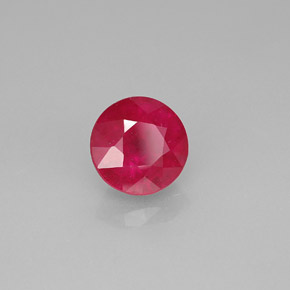 1.93 ct Red Ruby Stone, Natural Ruby in Round Facet Shape for Sale