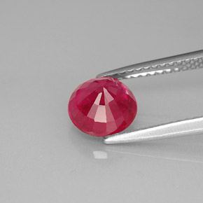 Ruby Gemstone in 7 mm (calibrated) Size for Sale, Ruby Stone in Pink Red Color