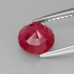 Ruby Gemstone in 7 mm (calibrated) Size for Sale, Ruby Stone in Pink Red Color