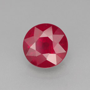 1.96 ct Red Ruby Gemstone, Ruby Gem in Round Facet Shape for Sale.