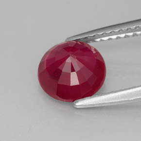 Ruby Gemstone in 7 mm (calibrated) Size for Sale, Ruby Stone in Pink Red Color