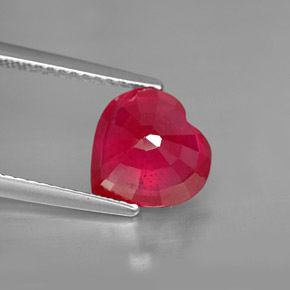 Ruby Gemstone in 9 x 9 mm (calibrated) Size for Sale, Ruby Stone in Pink Red Color