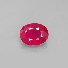 2.24 ct Red Ruby Gemstone, Ruby Gem in Oval Facet Shape for Sale.