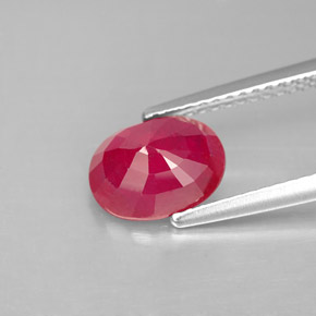Ruby Gemstone in 8.6 x 6.7 mm Size for Sale, Ruby Stone in Pink Red Color