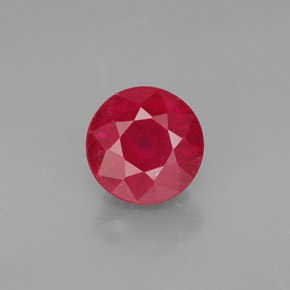 2.13 ct Red Ruby Gemstone, Ruby Gem in Round Facet Shape for Sale.