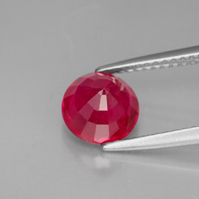 Ruby Gemstone in 7 mm (calibrated) Size for Sale, Ruby Stone in Pink Red Color