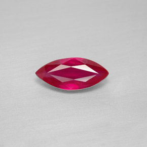 1.97 ct Red Ruby Gemstone, Ruby Gem in Marquise Facet Shape for Sale.