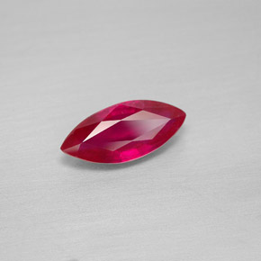 1.97 ct Red Ruby Stone, Natural Ruby in Marquise Facet Shape for Sale