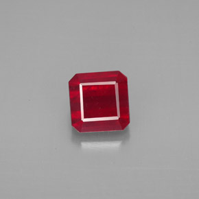 1.88 ct Red Ruby Gemstone, Ruby Gem in Octagon Facet Shape for Sale.