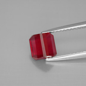 Ruby Gemstone in 6.3 x 6.1 mm Size for Sale, Ruby Stone in Pink Red Color